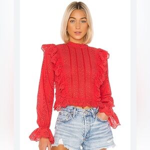 Tularosa El Segundo Top in Berry Red